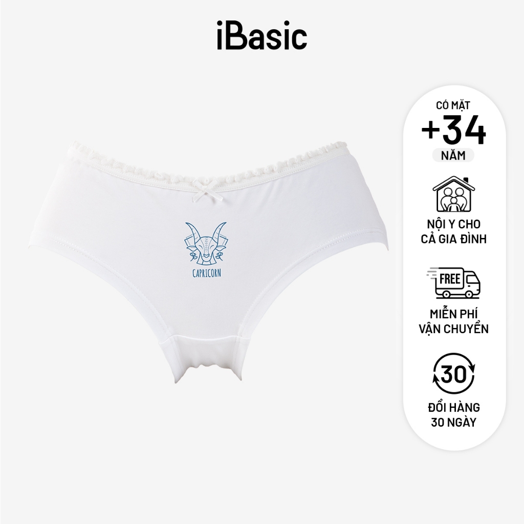 Ảnh Quần lót nữ iBasic cotton USA kháng khuẩn hoạ tiết Cung hoàng đạo PANT027C 1