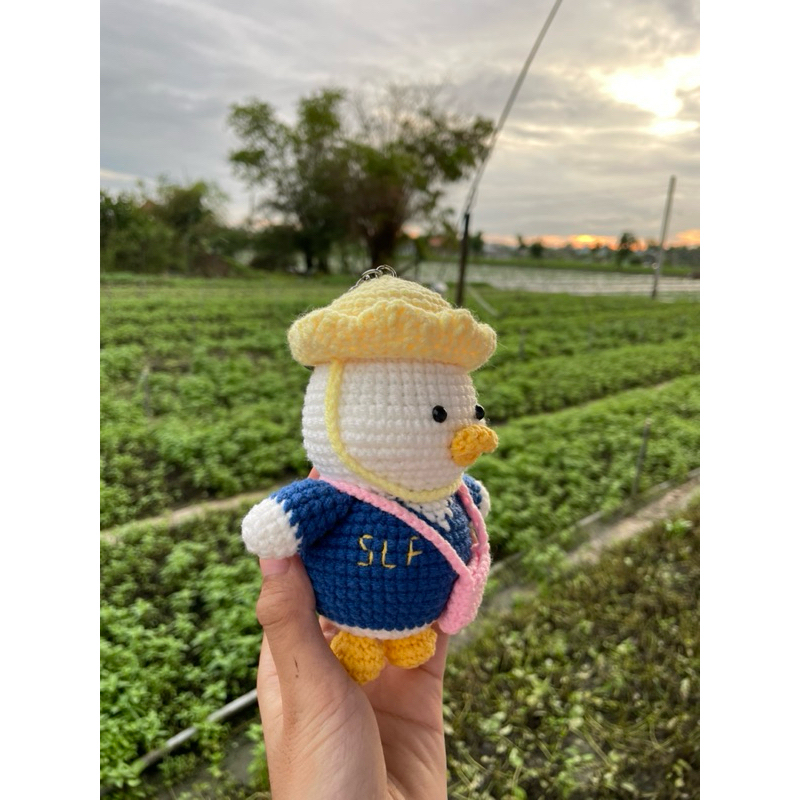 Bé vịt đội mũ
