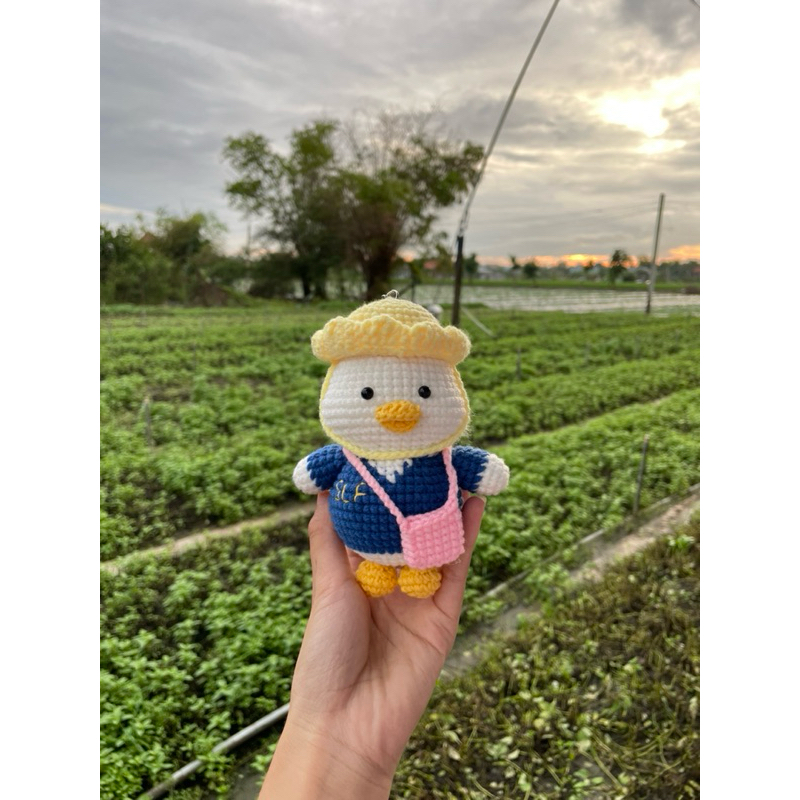 Bé vịt đội mũ