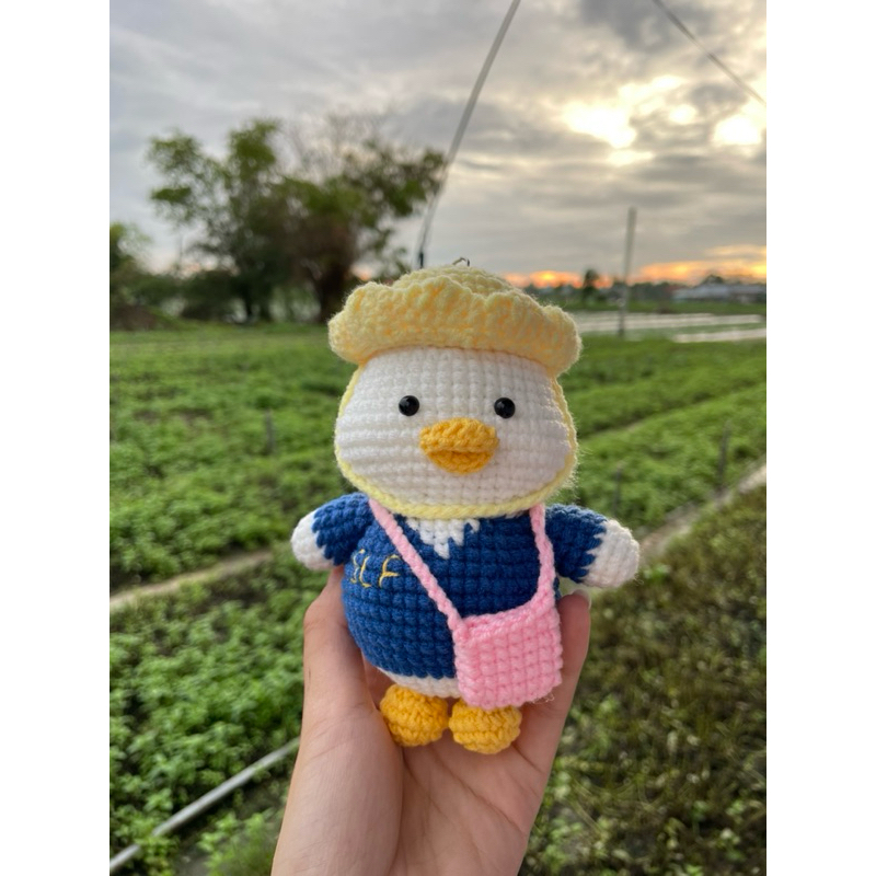 Bé vịt đội mũ
