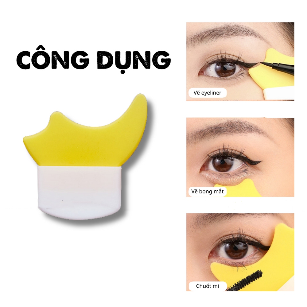 Khuôn Kẻ Mắt Bằng Silicone, Hỗ Trợ Chuốt Mi Không Lem, Hỗ Trợ Vẽ Bọng Mắt Dễ Dàng Chuyên Nghiệp