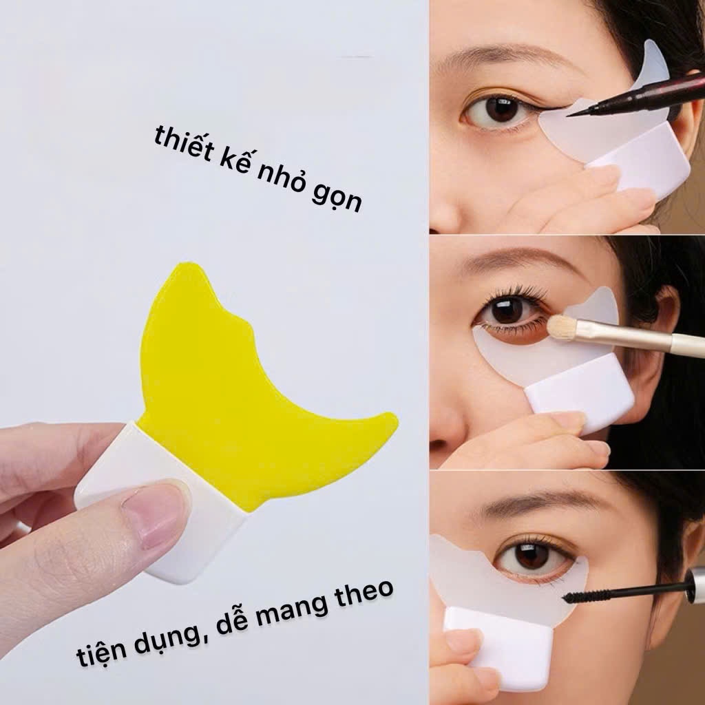 Khuôn Kẻ Mắt Bằng Silicone, Hỗ Trợ Chuốt Mi Không Lem, Hỗ Trợ Vẽ Bọng Mắt Dễ Dàng Chuyên Nghiệp