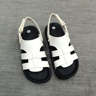 Sandal nữ đế bằng IGU Mario đế cao su may quai chắc chắn phong cách Hàn Quốc