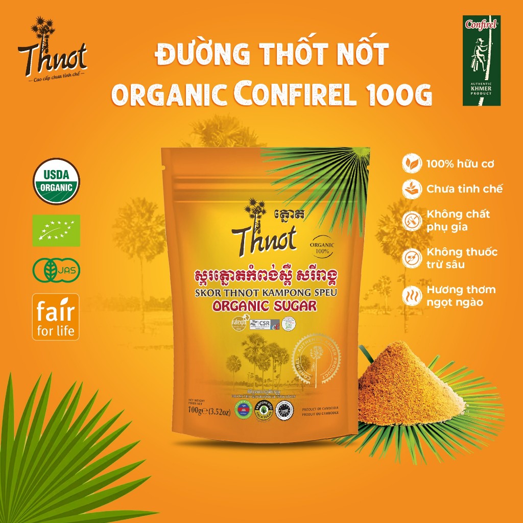 Đường thốt nốt hữu cơ - Confirel - 500g | Shopee Việt Nam