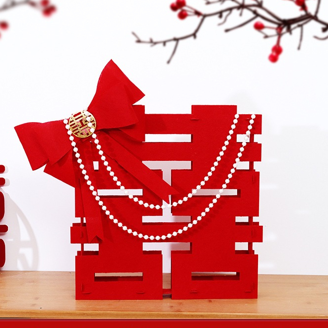 Chữ hỷ hình hộp trang trí đám cưới, phòng cưới - Kem Shop K72