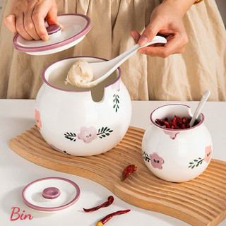 Hũ đựng mỡ đựng gia vị hoa lá mẫu mới có đủ kích cỡ ạ