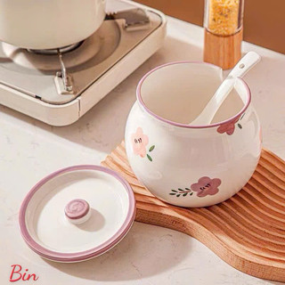 Hũ đựng mỡ đựng gia vị hoa lá mẫu mới có đủ kích cỡ ạ
