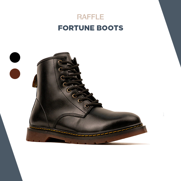 Giày Nam Raffini Fortune Boot - Black Da Bò Thật Thiết Kế Trẻ Trung ...