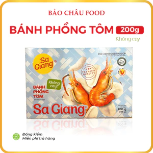 combo 5 hộp Bánh phồng tôm Sa Giang không cay hộp 200gr