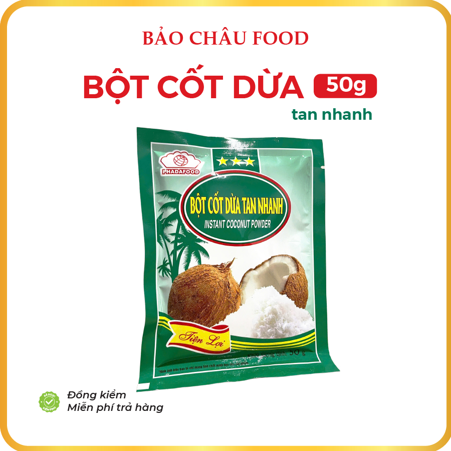 Combo 10gói bột cốt dừa tan nhanh (gói 50gr)