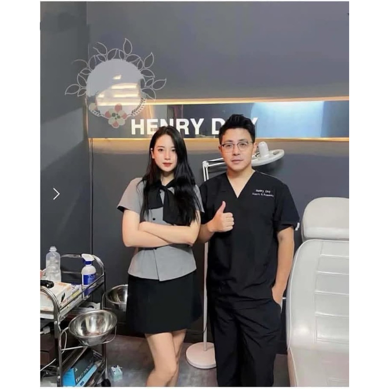 Đồng phục spa, thẩm mỹ viện cao cấp hàng thiết kế chất liệu cotton lạnh