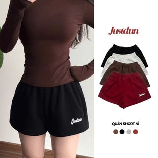 Quần short nữ đùi nỉ ép không xù Justdun H46