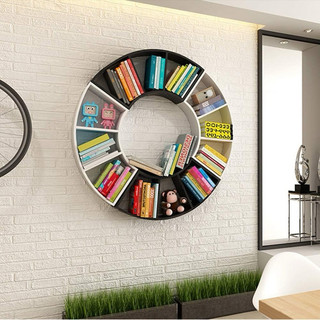 📚 [GIÁ XƯỞNG] Kệ Sách Treo Tường Uốn Cong 3 Ngăn – Kệ Gỗ Decor Phòng Khách, Phòng Ngủ