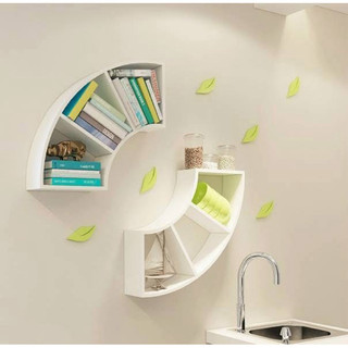 📚 [GIÁ XƯỞNG] Kệ Sách Treo Tường Uốn Cong 3 Ngăn – Kệ Gỗ Decor Phòng Khách, Phòng Ngủ