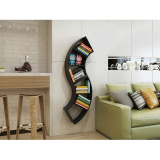 📚 [GIÁ XƯỞNG] Kệ Sách Treo Tường Uốn Cong 3 Ngăn – Kệ Gỗ Decor Phòng Khách, Phòng Ngủ