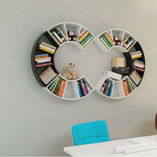 📚 [GIÁ XƯỞNG] Kệ Sách Treo Tường Uốn Cong 3 Ngăn – Kệ Gỗ Decor Phòng Khách, Phòng Ngủ