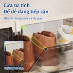 Homeus Hộp đựng giày gấp , giá để giày gấp, tủ giày gấp, hộp đựng giày bằng nhựa trong suốt【Không cần lắp đặt]】 — ảnh 8