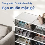 Homeus Hộp đựng giày gấp , giá để giày gấp, tủ giày gấp, hộp đựng giày bằng nhựa trong suốt【Không cần lắp đặt]】 — ảnh 7