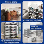 Homeus Hộp đựng giày gấp , giá để giày gấp, tủ giày gấp, hộp đựng giày bằng nhựa trong suốt【Không cần lắp đặt]】 — ảnh 3