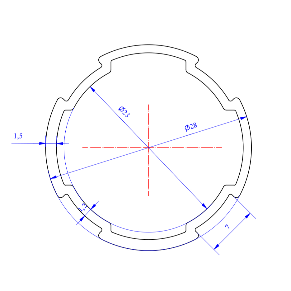Nhôm ống D28 (LWA-2800000) - Miễn phí cắt theo kích thước yêu cầu ...
