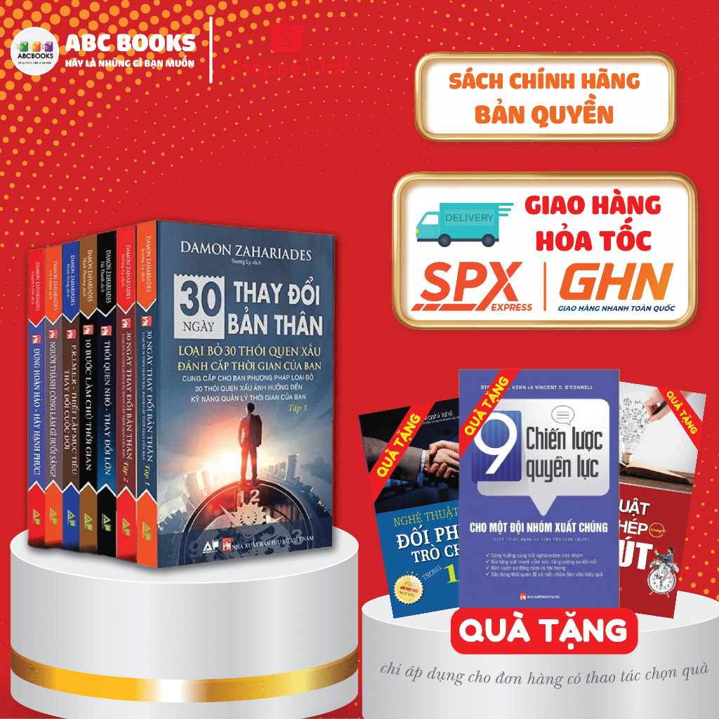 Sách - Bộ Sách 30 Ngày Thay Đổi Bản Thân-Loại Bỏ Thói Quen Xấu,Rèn Luyện Kỹ Năng,Phát Triển Bản Thân