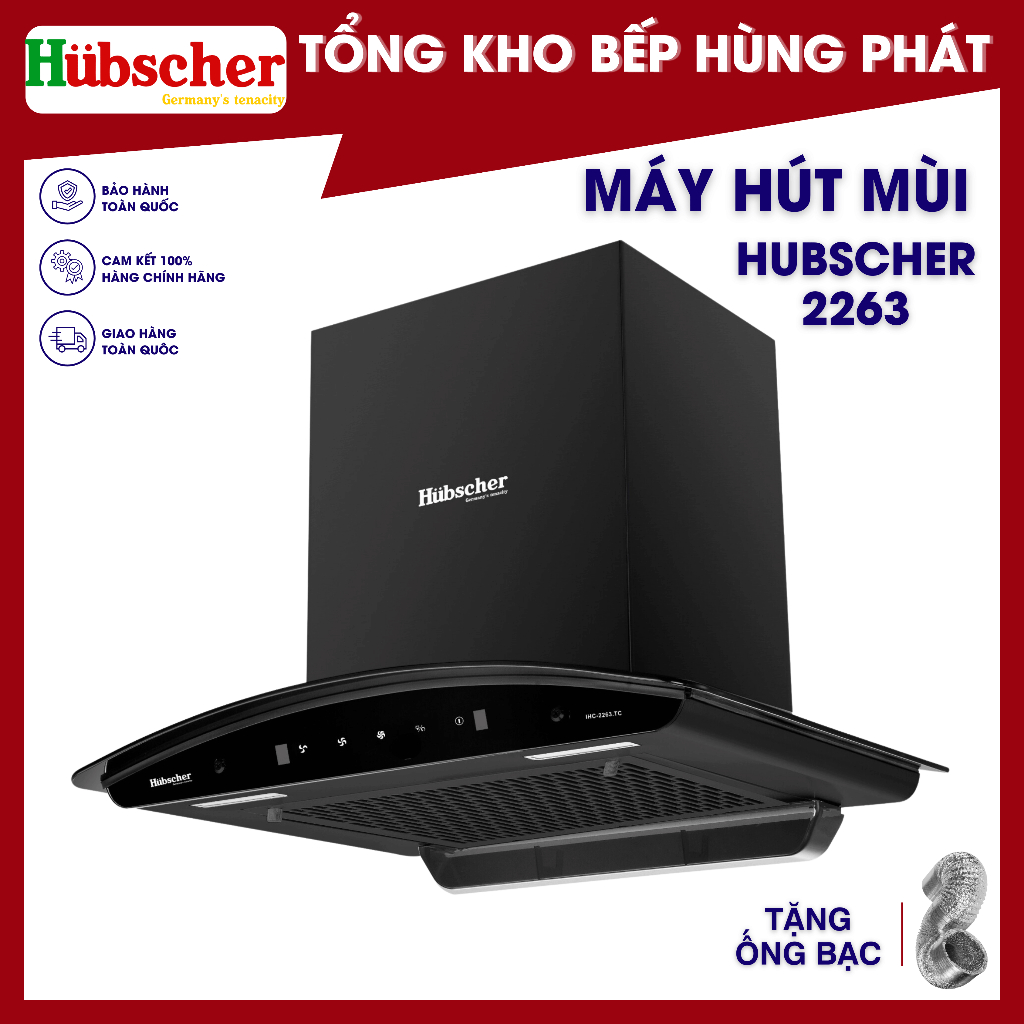 Máy hút mùi Hubscher - 2263 tự động làm sạch, Công suất 1400m3/h ...