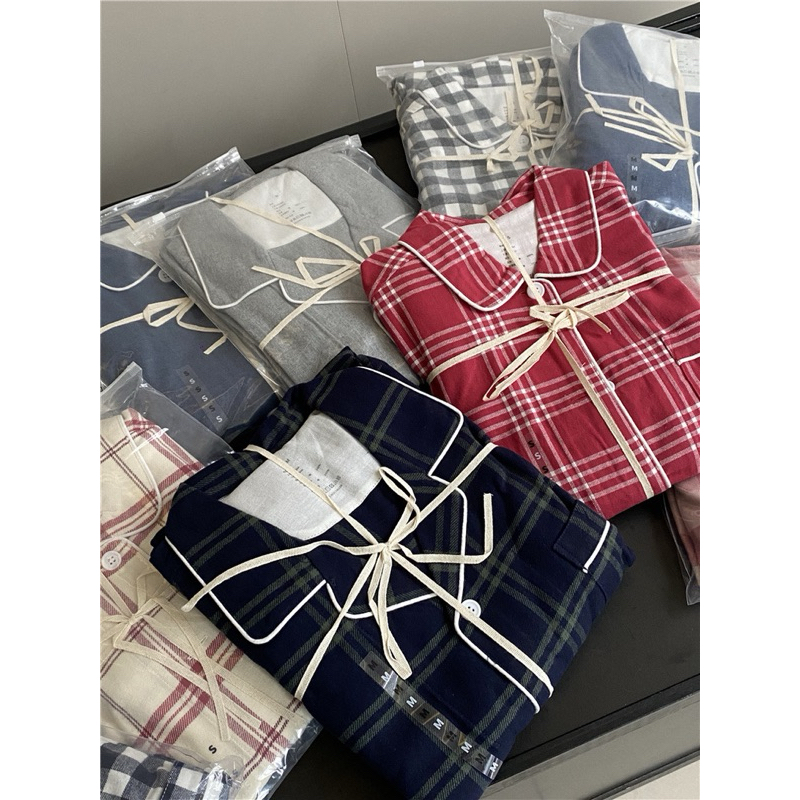 [ORDER] Bộ Mặc Nhà Pyjamas MUJI Cotton Flannel Dạ Nỉ Dày Dặn TQXK ...