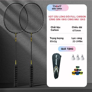 Bộ 2 Vợt Cầu Lông B01 Căng Sẵn 9kg Căng Max 11kg Full Carbon + Tặng Cuốn Cán Và Túi Đựng