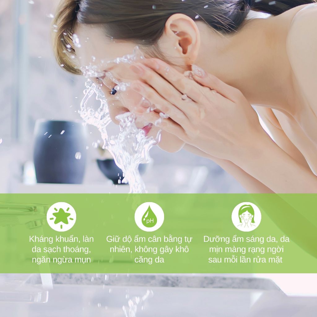 Sữa Rửa Mặt Rau Má Coslive 120ml - Cân bằng Độ PH, Hạn Chế Khô Căng Dưỡng Sáng Da Sau Khi Rửa Mặt.