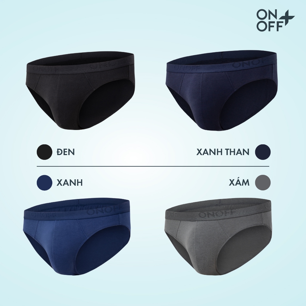 Ảnh Pack tiện lợi 3 quần lót nam brief ONOFF cotton Mỹ thấm hút mồ hôi - 18UQ24A316 3