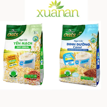 Combo 1 Ngũ Cốc yến mạch 400g & 1 Ngũ Cốc Dinh dưỡng Canxi (Ít đường) Xuân An 400g