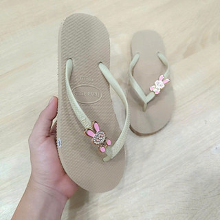 Dép kẹp nữ IGU đính charm thỏ xinh sắn ,dép xỏ ngón nữ tông lào thời trang đủ màu đủ size