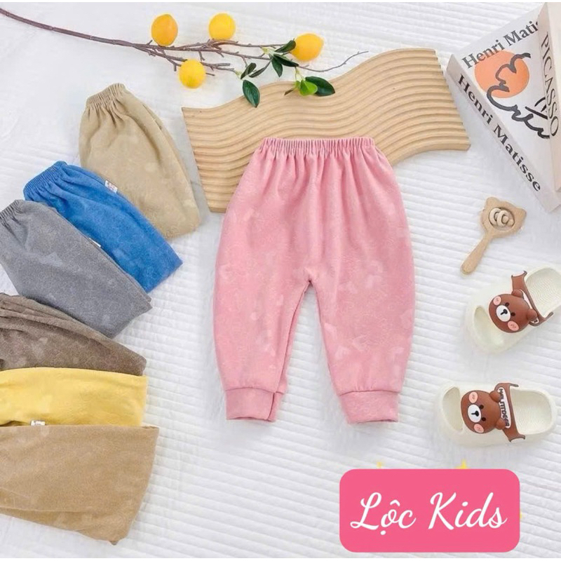 COMBO 5 quần dài thu đông chất ZIP lông cho bé từ 3-15kg