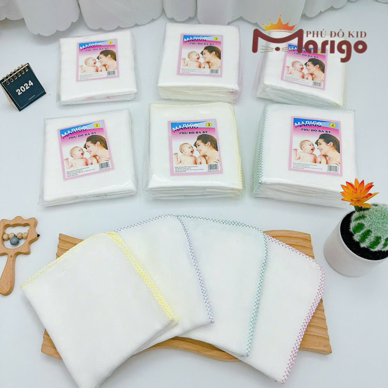 (SỈ 2 GÓI) khăn xô khăn sữa vải mềm cho bé Marigo Phú Đô