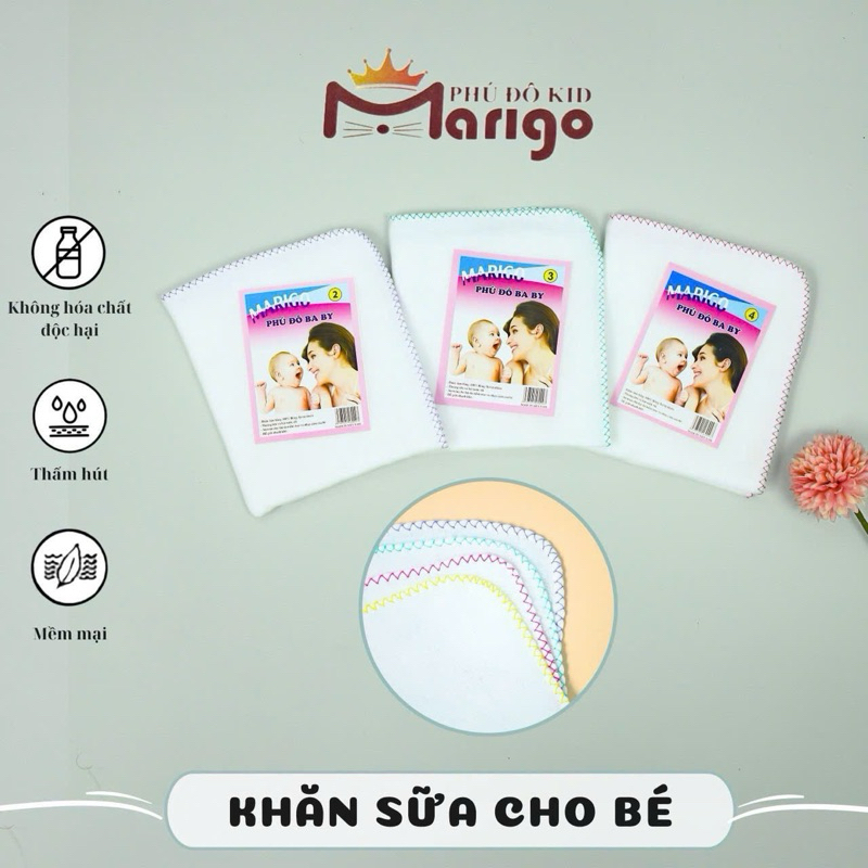 (SỈ 2 GÓI) khăn xô khăn sữa vải mềm cho bé Marigo Phú Đô