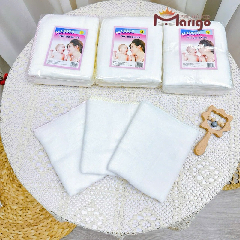 (SỈ 2 GÓI) khăn xô khăn sữa vải mềm cho bé Marigo Phú Đô
