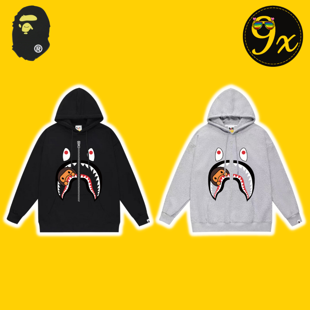 Áo hoodie Bape Shark chất nỉ lót lông hàng cao cấp ss2025 | Shopee Việt Nam