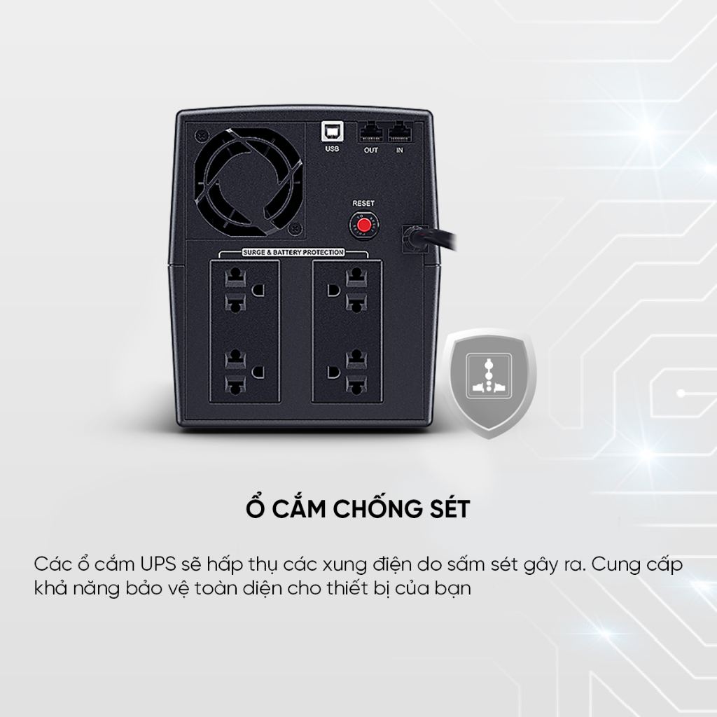 Bộ Lưu Điện UPS CyberPower UT1500EG 1500VA 900W, Ổn Áp AVR, Bảo Vệ PC ...
