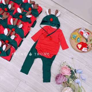 (3-13kg) Set noel tuần lộc kèm quần và nón made by trứng