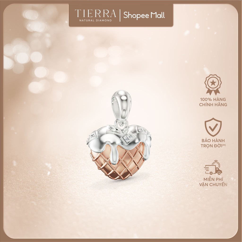 [CHAT TRƯỚC KHI ĐẶT] Mặt Dây Chuyền/ Charm Tierra Sweet Cherry FMD5011 14K/ 18K Đính Tấm CZ
