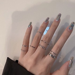 Set nhẫn 7 món phong cách midi ring mới lạ NHAN56