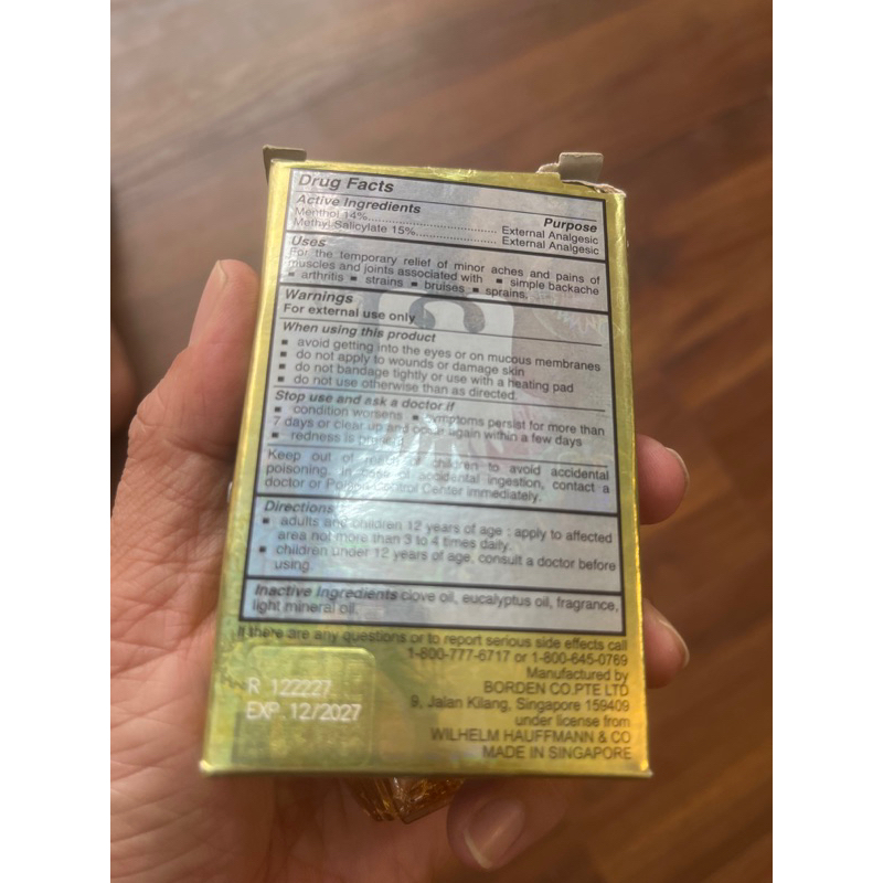 DẦU GIÓ VÀNG MỸ EAGLE BRAND MEDICATED OIL 24ML