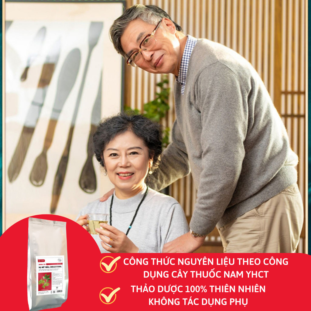 Trà hạ mỡ máu, mỡ nội tạng Canlen giúp giảm cholessterol, giảm mỡ máu, mỡ trong gan, nội tạng hiệu quả bịch 30 túi lọc