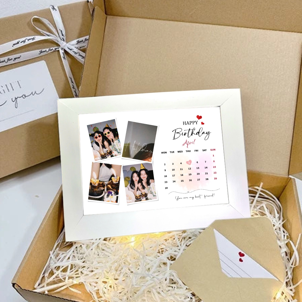 [TẶNG HỘP QUÀ + RƠM] Khung ảnh in theo yêu cầu để bàn làm quà tặng valentine, sinh nhật, ngày kỉ niệm SAMI