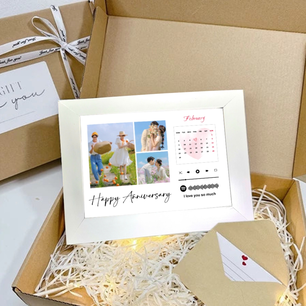 [TẶNG HỘP QUÀ + RƠM] Khung ảnh in theo yêu cầu để bàn làm quà tặng valentine, sinh nhật, ngày kỉ niệm SAMI