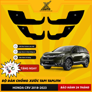 Bộ Dán Chống Xước Tapli Cửa Xe Honda CRV - Viền Vân Da Carbon Cao Cấp