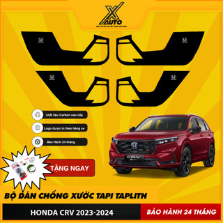 Bộ Dán Chống Xước Tapli Cửa Xe Honda CRV - Viền Vân Da Carbon Cao Cấp