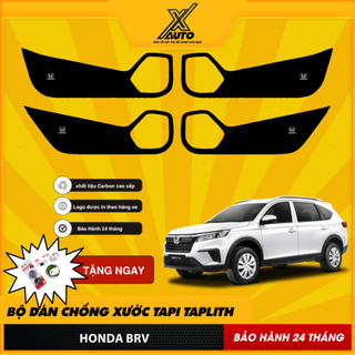 Bộ Dán Chống Xước Tapli Cửa Xe Honda BRV - Viền Vân Da Carbon Cao Cấp