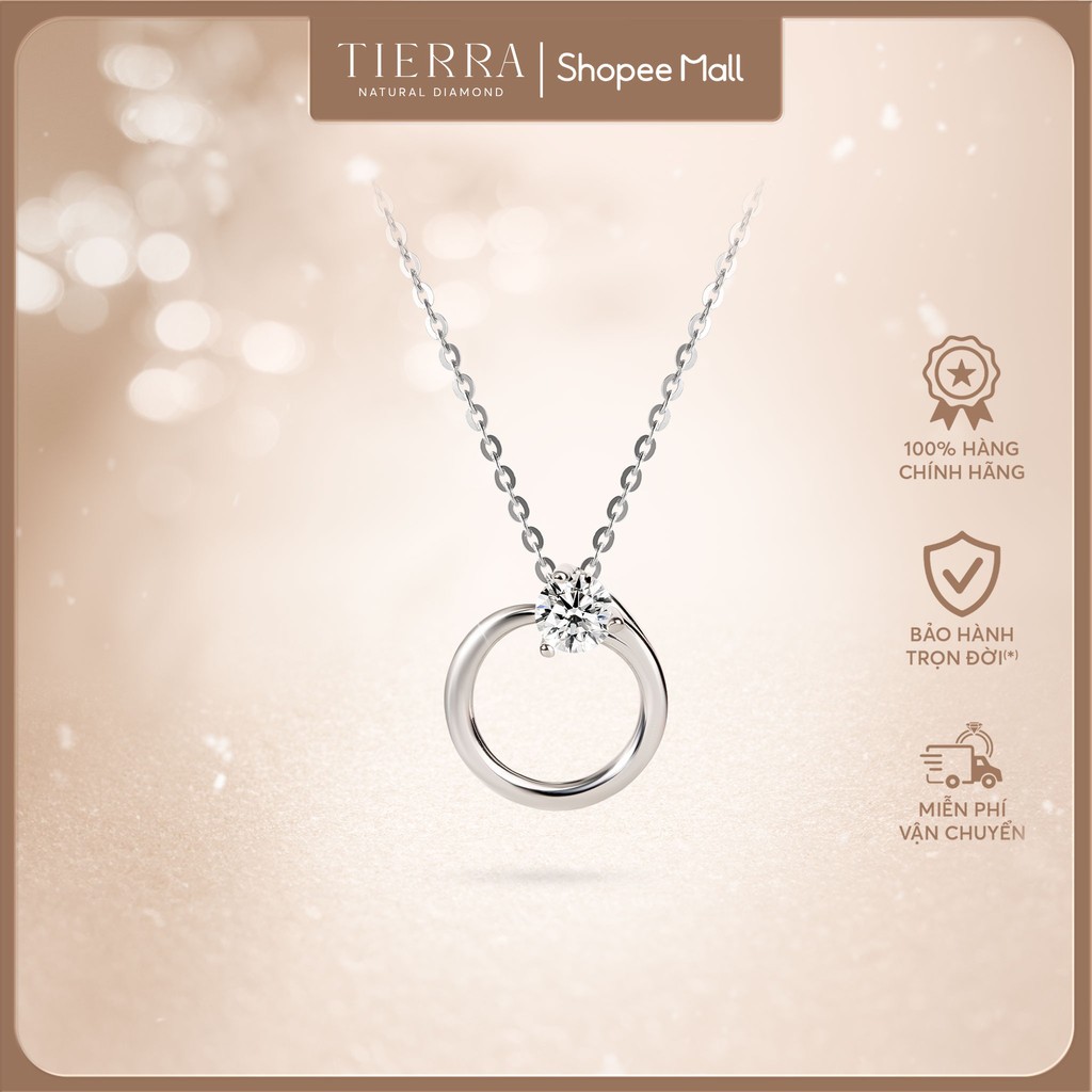 [CHAT TRƯỚC KHI ĐẶT] Mặt Dây Chuyền Tierra BMD0010 Vàng 10K/ 14K, Tấm CZ, Thiết Kế Tinh Giản Và Hiện Đại