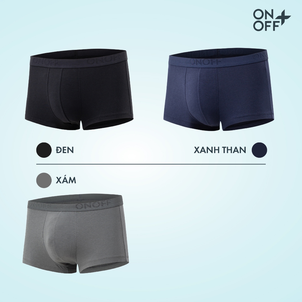 Ảnh Pack tiện lợi 5 quần lót nam cotton Mỹ ONOFF dáng trunk êm nhẹ, kháng khuẩn - 18UO24A324 4